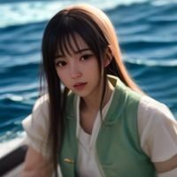 编辑小鹿的头像照片，可爱女生，扎马尾辫，背景是贴满电影海报的墙壁，眼神充满活力